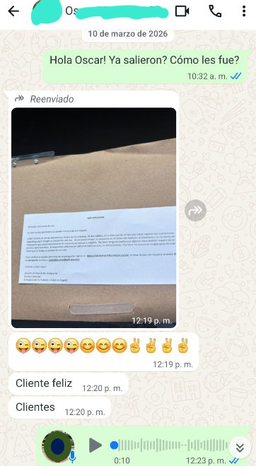Captura de WhatsApp de cliente feliz 1