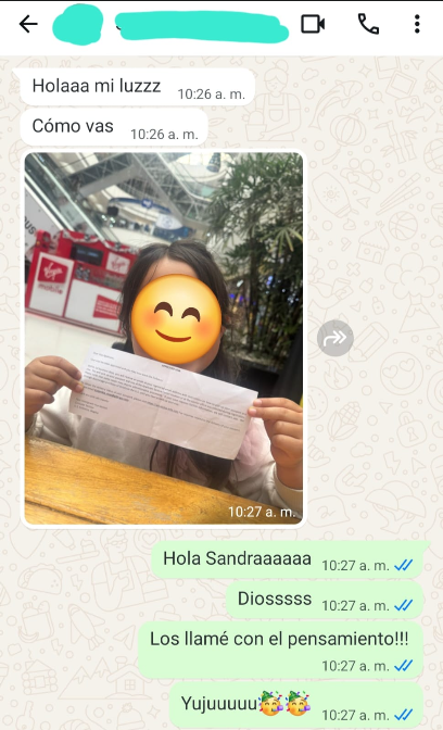 Captura de WhatsApp de cliente feliz 2