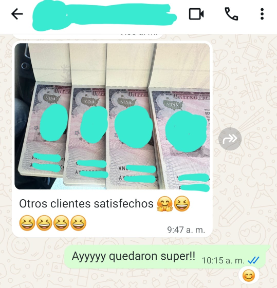 Captura de WhatsApp de cliente feliz 3