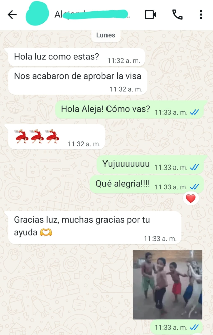 Captura de WhatsApp de cliente feliz 4